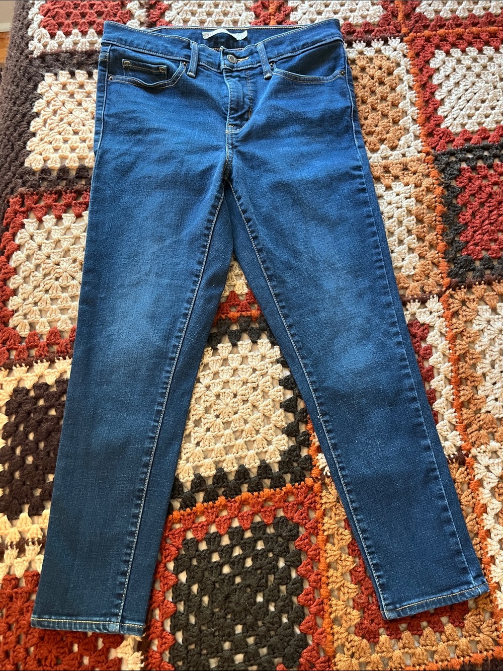 Levi's Women's Skinny Crop Jeans in Dark Blue